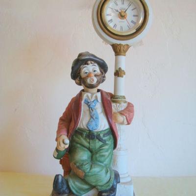 bd1 L104 - Melody in Motion Hobo Clown Clock 