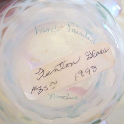 bd1 L107 - Fenton Glass Basket with Ruffles and Flowers
