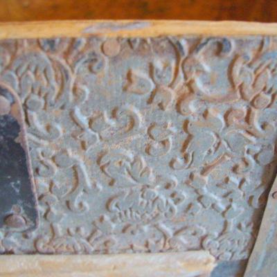 bd1 L113 - Antique Hand Made Chest Trunk with Cowhide Journal 