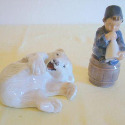bd1 L119 - Pair of Royal Copenhagen Denmark Ceramic Figures