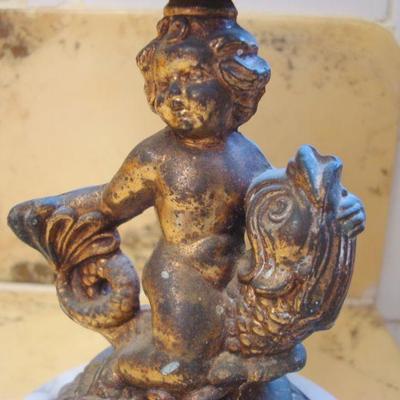 bd1 L125 - Cherub on Fish Compote Very Nice