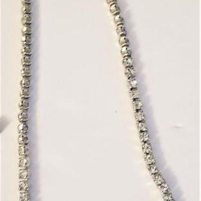 Lot #50  Group of three Vintage Rhinestone Necklaces