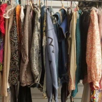 Racks of Women's Clothing by the piece - Some Vintage
