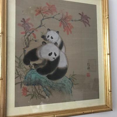 Oriental Panda Print