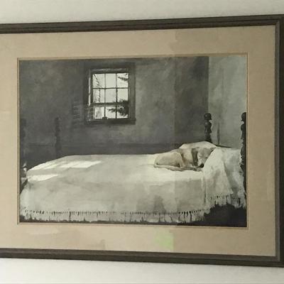 Wyeth 'Dog on Bed' Print