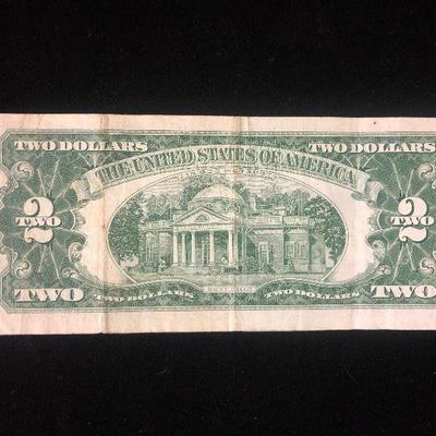 #12 1963 Red Seal Two Dollar Bill USA 