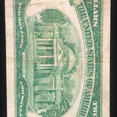 #15  Series 1928  Red Seal Two Dollar Bill USA 