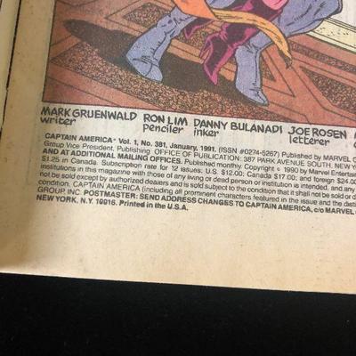 #79 Marvel Captain America #381 Jan 1991