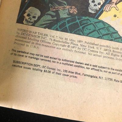 #81 DC Comics Weird War Tales #53 May 1977