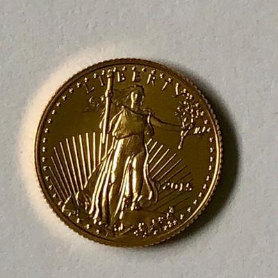 #1-  1/10 ozt $5 AMERICAN GOLD EAGLE COIN 2015  Mint Bullion 