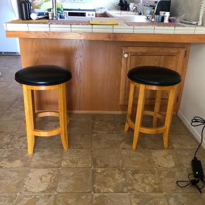 2 bar stools  BOTH INCLUDED  they spin 