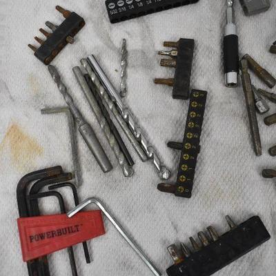 Lot of Misc Drill Bits & Allen Wrenches