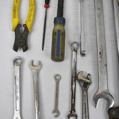 16 pc Tools, Mostly Wrenches