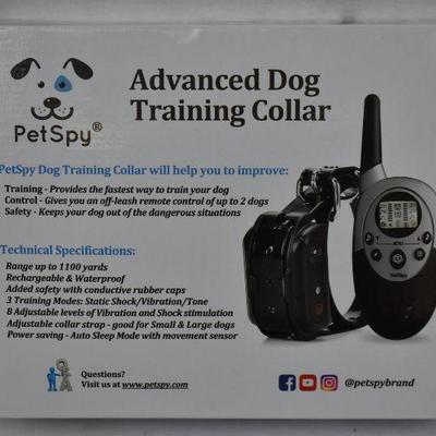 PetSpy 1100 Yards Remote Dog Training Shock Collar - SEE DESCRIPTION