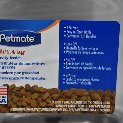Petmate Cafe Cat and Dog Feeder, Silver, 3 lbs