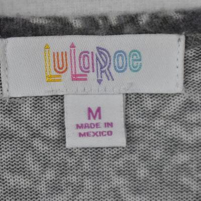 LuLaRoe Sarah Long Cardigan with Pockets, Purple & Gray, Size Medium, SUPER SOFT