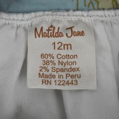 Matilda Jane Mixed Print Knot Dress, Size 12 M