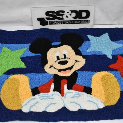 Disney Mickey Mouse Rectangular Blue with Stars Toddler Rug 20