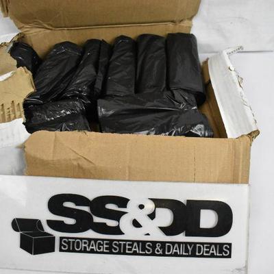 Inteplast Group Black Trash Bags, 12-16 gal, 15/Roll, 10 Rolls/Carton