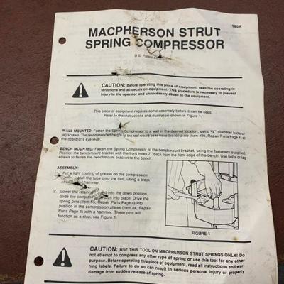 Macpherson Strut spring compressor 