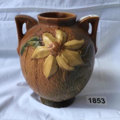 107-8 vintage Roseville pottery vase Lot 1853