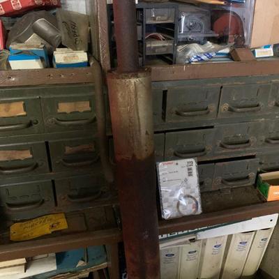 Vintage metal parts organizer