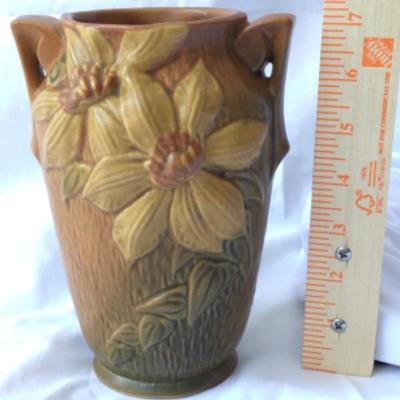 105-7 vintage Roseville pottery vase lot 1863