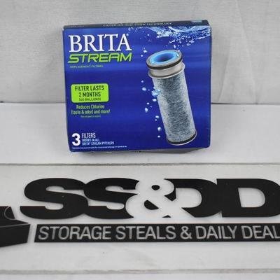 Brita Stream Water Filter System Replacements, BPA Free, 3 Count - New