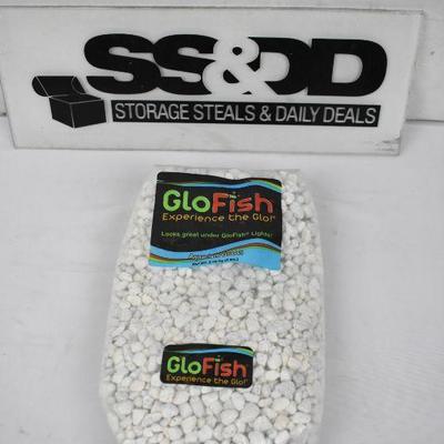 GloFish aquarium Gravel 5 Pounds, White, Complements GloFish Tanks - New