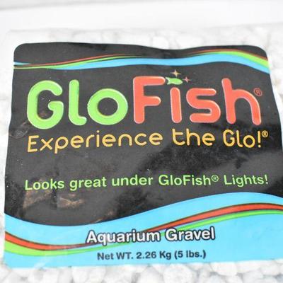 GloFish aquarium Gravel 5 Pounds, White, Complements GloFish Tanks - New