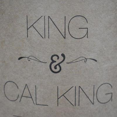 3 pc Duvet Cover for King/Cal King, Greenish Gray - New