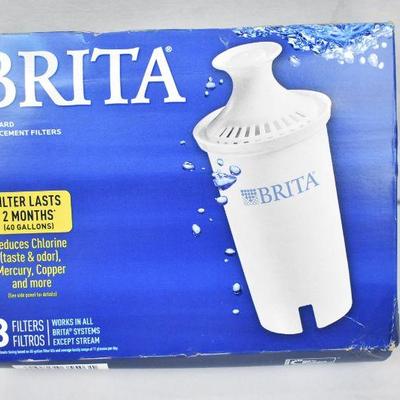 Brita Standard Water Filter Replacements, BPA Free, 3 Count. Sealed - New