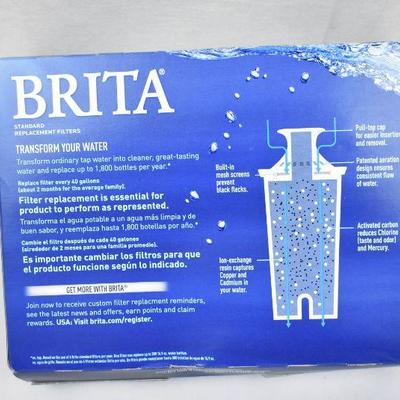 Brita Standard Water Filter Replacements, BPA Free, 3 Count. Sealed - New