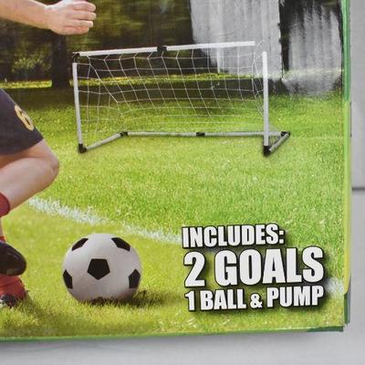 K-Roo Sports Kids Soccer Set (Soccer Ball, Pump, and 2 Goals), $25 Retail - New