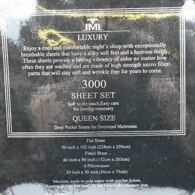 Queen Sheet Set, 6Pieces 3000TC Soft Microfiber, Tan, $28 Retail - New