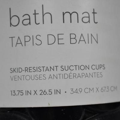 InterDesign Pebblz Bath Mat, Gray/Black - New