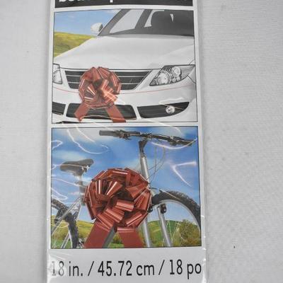 Giant Car Gift Bow, 18 in, Red, 1ct - New