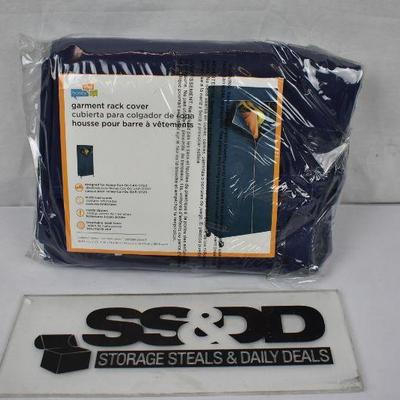 Garment Rack Cover. COVER ONLY. Navy Blue, Open Package - New