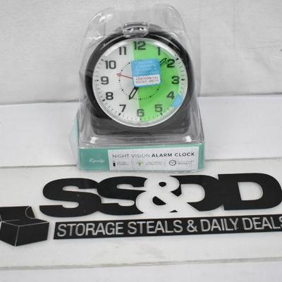 Equity by La Crosse 14080 Black Analog Alarm with Night Vision Technology - New