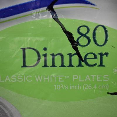 Chinet Classic White Dinner Plates, 10 3/8