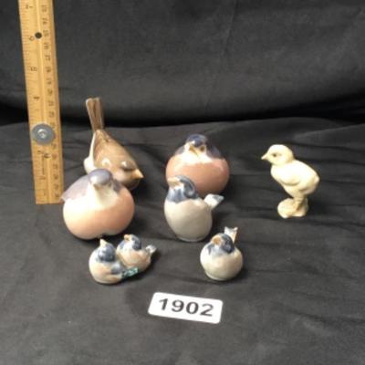 Ceramic bird figurines from Denmark lot 1902