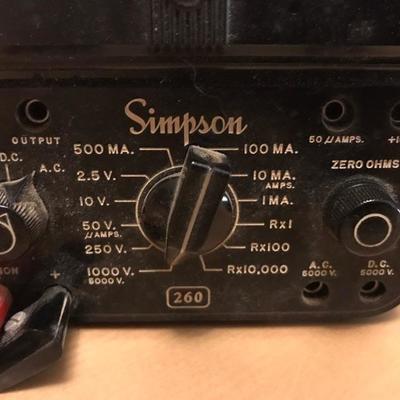 Simpson 260 Volt Ohm Milliammeter