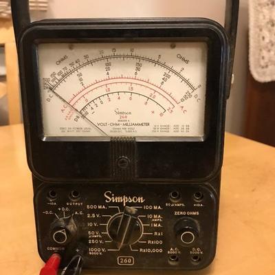 Simpson 260 Volt Ohm Milliammeter