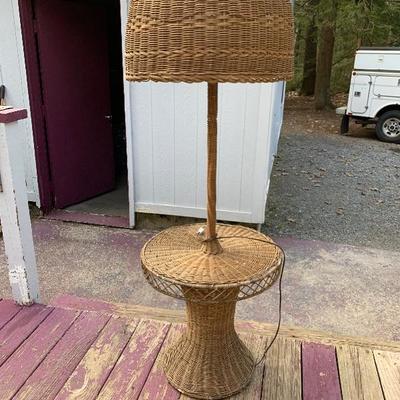 Wicker a Floor Lamp