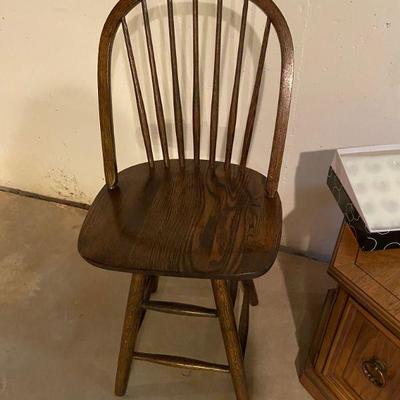 Pair Spindle Back Chairs