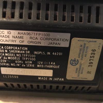  Vintage RCA Home Entertainment Device 
