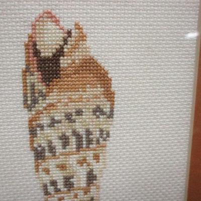 Lot 2 - Shell - Needle Point Wall Hanging