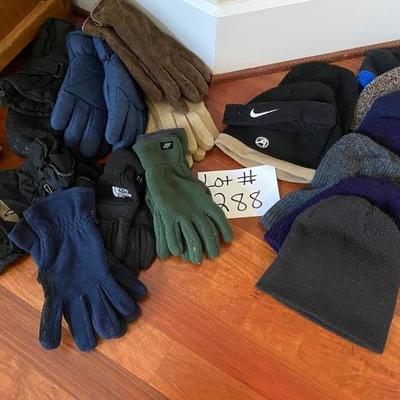 Lot # 288 lot of gloves, and Hats 
