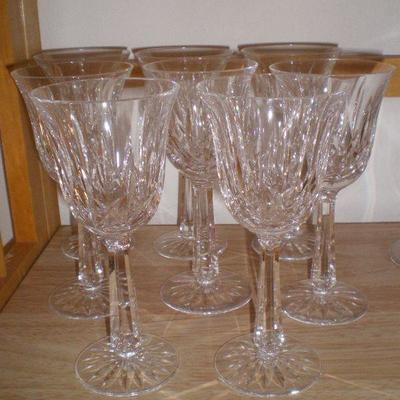 8 Waterford Wine Glasses