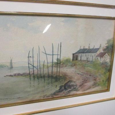 Lot 4 -Cottage Seaside Picture - Signed by Artist 